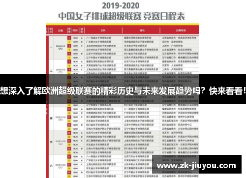 想深入了解欧洲超级联赛的精彩历史与未来发展趋势吗？快来看看！